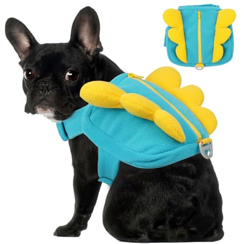 OUOBOB Rucksackgeschirr für Hunde, kein Ziehen, Hunderucksack, Tragetasche für mittelgroße Hunde, verstellbarer Wanderrucksack, Reisen, Größe M von OUOBOB