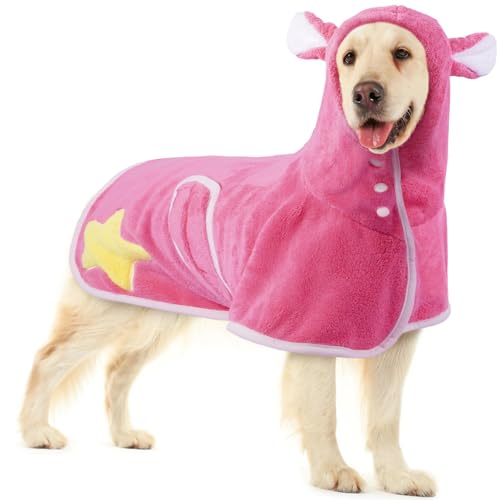 OUOBOB Saugfähiger Hunde-Bademantel von OUOBOB