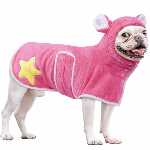 OUOBOB Saugfähiger Hunde-Bademantel von OUOBOB