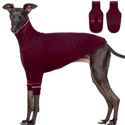OUOBOB Windhund-Hundepullover, italienischer Windhundmantel für große Hunde, Whippet-Pullover, Rollkragen, dehnbares Strick-Sweatshirt, Windhunde, Thermokleidung, Pyjama, Windhunde, Overall für kaltes OUOBOB Windhund-Hundepullover, italienischer Windhundmantel für große Hunde, Whippet-Pullover, Rollkragen, dehnbares Strick-Sweatshirt, Windhunde, Thermokleidung, Pyjama, Windhunde, Overall für kaltes von OUOBOB