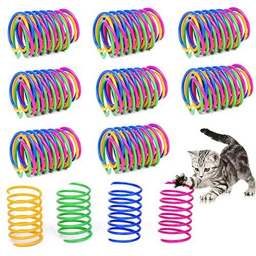 36pcs Katze Spielzeug,Buntes Frühling Katzenspielzeug,Cat Spring Spielzeug,Bunte Spirale Katzen Spielzeug,Spielzeug Spiralfedern,Kunststoff Spiralfedern,Neuheit Bunte Spielzeug(szufällige Farbe) (1) von OUOQI