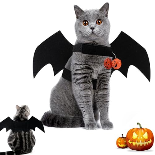 Halloween Haustier Kostüm,Katze Bat Wings Kostüm,Haustier Fledermaus Kostüm,Pet Hunde Bat Wings Katze Fledermaus Kostüm,Halloween Haustier Kostüm Fledermaus,Haustiere Cosplay-Kostüm(M) von OUOQI