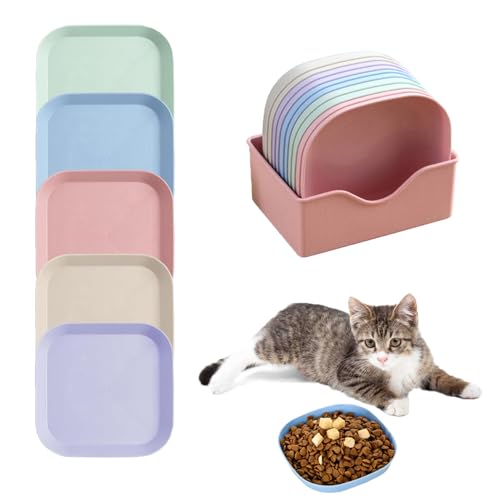 Katzennapf Flach, 12 Stück Katzenschüssel, Bunt Katzenfutter Napfset, Katzenteller, Fressnapf Katze Futternapf, Flache Schale Für Kätzchen, Katzen Napfset, Runde Futternapf Katze Flach (Rechteck) Katzennapf Flach, 12 Stück Katzenschüssel, Bunt Katzenfutter Napfset, Katzenteller, Fressnapf Katze Futternapf, Flache Schale Für Kätzchen, Katzen Napfset, Runde Futternapf Katze Flach (Rechteck) von OUOQI