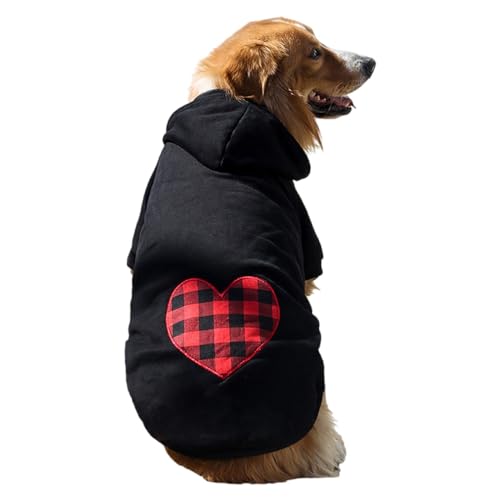 OUSHOP Fleece-Hunde-Kapuzenpullover Hundepullover Warme Weiche Jacke für Kalte Winter-Hundemäntel Kapuzen-Sweatshirt mit Tasche,10,S von OUSHOP