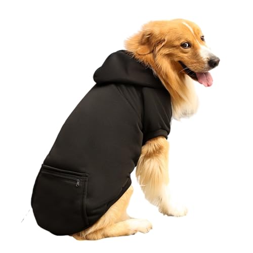 OUSHOP Fleece-Hunde-Kapuzenpullover Hundepullover Warme Weiche Jacke für Kalte Winter-Hundemäntel Kapuzen-Sweatshirt mit Tasche,9,3XL von OUSHOP