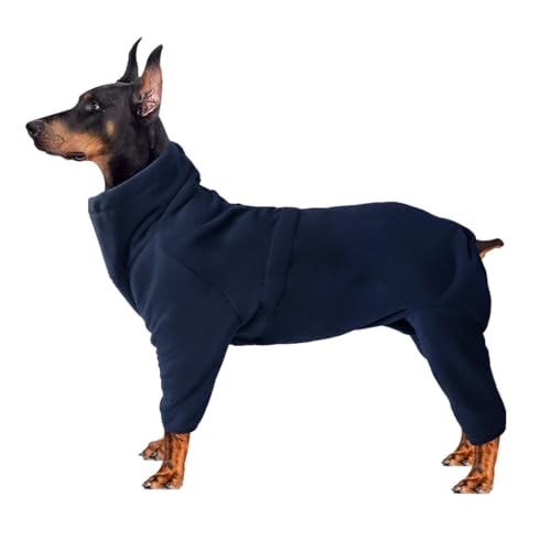 OUSHOP Hunde-Wintermantel Jacken Weicher Warmer Fleece-Pullover Pyjama für Mittelgroße und Große Hunde Spaziergänge Schlafen,Schwarz,XS von OUSHOP