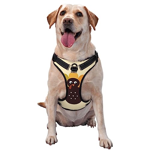Hundegeschirr mit Aufdruck "Thanksgiving Day", für große Hunde, verstellbar, reflektierend, Haustierweste Hundegeschirr mit Aufdruck "Thanksgiving Day", für große Hunde, verstellbar, reflektierend, Haustierweste von OUSIKA