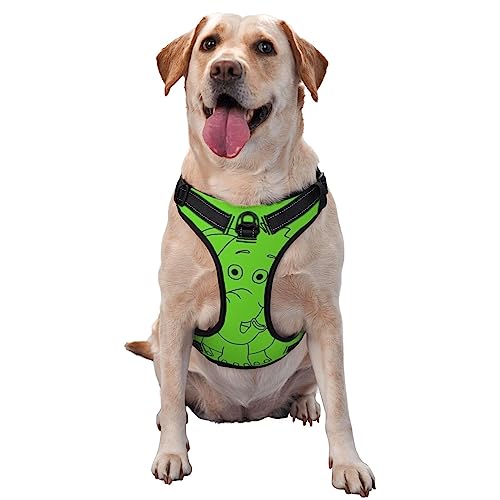 Hundegeschirr mit Elefantenmotiv, für große Hunde, verstellbar, reflektierend, Weiß Hundegeschirr mit Elefantenmotiv, für große Hunde, verstellbar, reflektierend, Weiß von OUSIKA