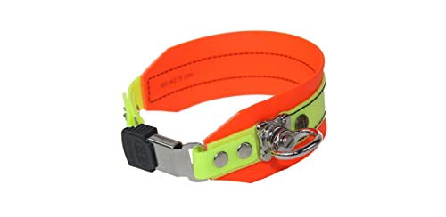 AKAH BioThane® Schweißhalsung Tracker - Halsband für die Nachsuche - Nachsuchehalsband mit Drehwirbel - Schweißhalsband für Jagdhunde (L) von OUTDOORDINO