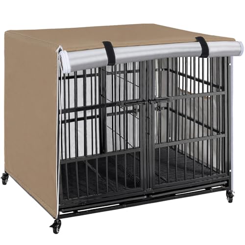 OUUTMEE Hundekäfigabdeckung Fit für 48 Zoll Draht Hundekäfig Wasserdicht 210D Oxford Stoff Hundehütte Abdeckung Winddicht Hundekäfig Abdeckung Haustierkäfig Abdeckung für Indoor Outdoor Schutz, Beige OUUTMEE Hundekäfigabdeckung Fit für 48 Zoll Draht Hundekäfig Wasserdicht 210D Oxford Stoff Hundehütte Abdeckung Winddicht Hundekäfig Abdeckung Haustierkäfig Abdeckung für Indoor Outdoor Schutz, Beige von OUUTMEE