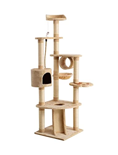 OUYUE Katzenkratzbaum Kratzbaum-Kratztürme Katzentürme Center Scratch Post Condo Pet Indoor Activity Toys Kitten Climbing Scratcher Katzenkletterbaum von OUYUE