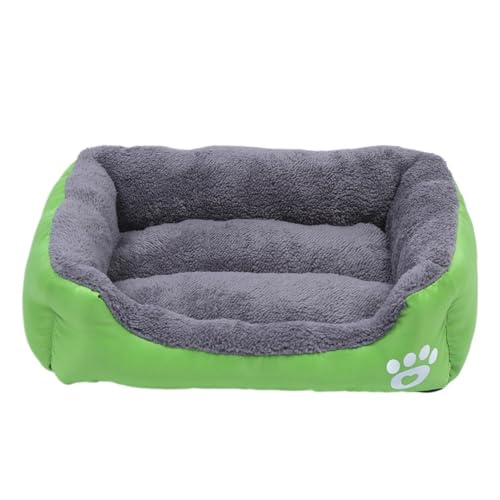 OUYUNKKA Hundebett Hundekissen (2XL, 110 x 82 cm) Viereckig Grün Hundesofa für Mittelgroße und Kleine Hunde und Katzen, Flauschig Weich Katzenbett Katzenkissen Hundebett für Französische Bulldogge von OUYUNKKA