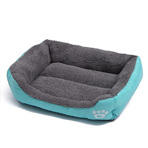 OUYUNKKA Hundebett Hundekissen (L, 66 x 50 cm) Viereckig Himmelblau Hundesofa für Mittelgroße und Kleine Hunde und Katzen, Flauschig Weich Katzenbett Katzenkissen Hundebett für Französische Bulldogge von OUYUNKKA