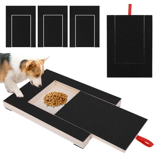 OUZHOU Kratzbrett für Hunde, Holz, mit integrierter Snackbox und 3 Ersatz-Schleifpapier-Kratzbrettern, stabiles Nagelschleifpad für Haustier-Nagelpflege OUZHOU Kratzbrett für Hunde, Holz, mit integrierter Snackbox und 3 Ersatz-Schleifpapier-Kratzbrettern, stabiles Nagelschleifpad für Haustier-Nagelpflege von OUZHOU