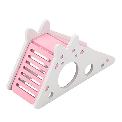 Hamster Haus Klettern Treppen Spielzeug Arbeit Holz Hamster Spielzeug Spaß Übung für Kleine Haustiere Süßes Aussehen (PINK) von OVAQUIXI