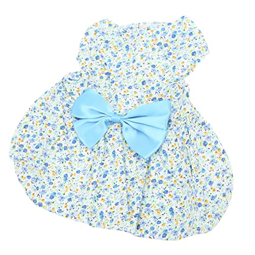 Netter Kleiner Haustierrock mit Bowknot -Prinzessinkleid, Atmungsaktives Weiches Blumenmuster für Welpen, Polyestermaterial (XL) von OVAQUIXI