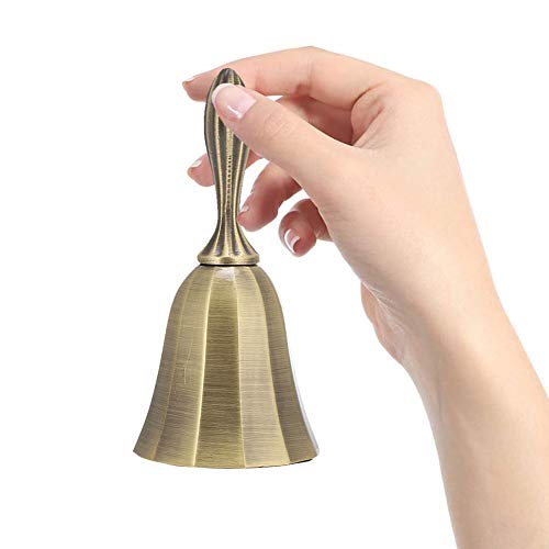 OVAQUIXI Bar -Handbell Zum Abendessen Weckservice, Retro -Design, Zinklegierung Material (Bronze) von OVAQUIXI