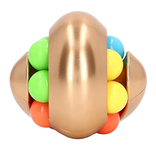 OVAQUIXI Rotationskugel Puzzle Spielzeugspannungsbekämpfung Perlen Rotation Spielzeug für Erwachsene Teenager Handaugenkoordination Im Heimbüro (Gold) von OVAQUIXI