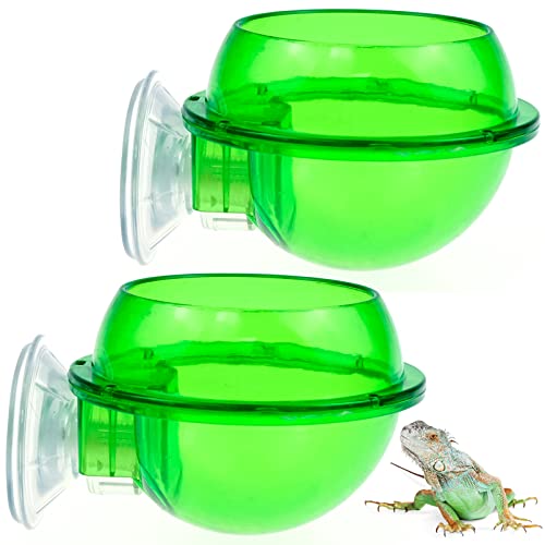 OVBOVA 2 Stück Reptile Feeder Saugnapf, Reptilfutter Wassernapf, Reptil Saugnapf Futternapf Chamäleon Napf Transluzent Reptil Wand Ledge Futternapf für Eidechse Leguan Gecko Reptilien Ledge Zubehör OVBOVA 2 Stück Reptile Feeder Saugnapf, Reptilfutter Wassernapf, Reptil Saugnapf Futternapf Chamäleon Napf Transluzent Reptil Wand Ledge Futternapf für Eidechse Leguan Gecko Reptilien Ledge Zubehör von OVBOVA