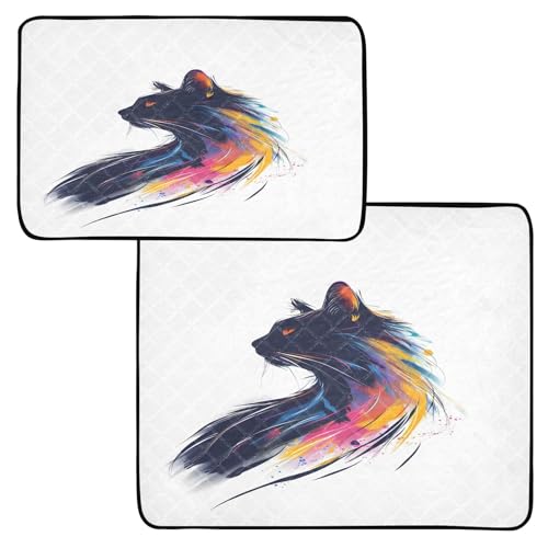 Waschbare Urinierunterlagen für Hunde, Aquarellfarben, wiederverwendbare Haustierunterlagen Waschbare Urinierunterlagen für Hunde, Aquarellfarben, wiederverwendbare Haustierunterlagen von OWFKAY