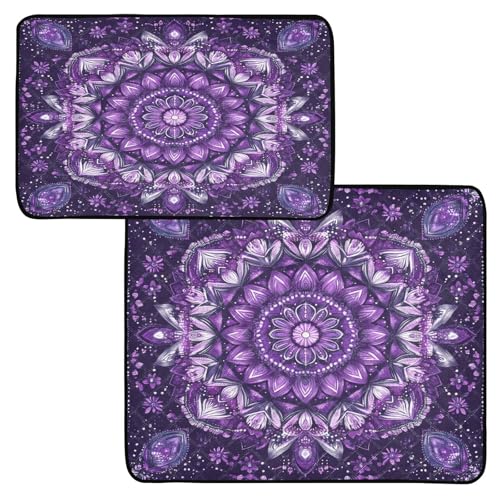 Waschbare Urinierunterlagen für Hunde, Bohemian-Violett, Mandala, Blumenmuster, wiederverwendbare Haustierunterlagen Waschbare Urinierunterlagen für Hunde, Bohemian-Violett, Mandala, Blumenmuster, wiederverwendbare Haustierunterlagen von OWFKAY