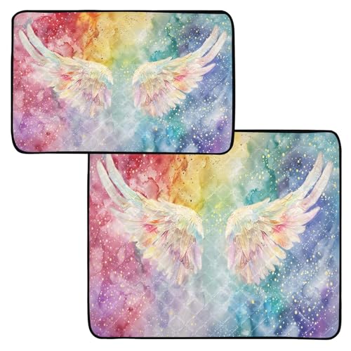 Waschbare Urinierunterlagen für Hunde, Engelsflügel, Aquarell-Stil, wiederverwendbare Haustierunterlagen Waschbare Urinierunterlagen für Hunde, Engelsflügel, Aquarell-Stil, wiederverwendbare Haustierunterlagen von OWFKAY
