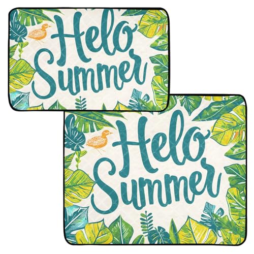 Waschbare Urinierunterlagen für Hunde, Muster mit Aufschrift Hello Summer, wiederverwendbare Haustierunterlagen Waschbare Urinierunterlagen für Hunde, Muster mit Aufschrift Hello Summer, wiederverwendbare Haustierunterlagen von OWFKAY