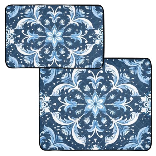 Waschbare Urinierunterlagen für Hunde, Muster mit stilisiertem Winterfrost-Ornament, wiederverwendbare Haustier-Pads Waschbare Urinierunterlagen für Hunde, Muster mit stilisiertem Winterfrost-Ornament, wiederverwendbare Haustier-Pads von OWFKAY