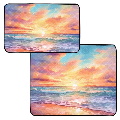 Waschbare Urinierunterlagen für Hunde, Sonnenaufgang am Meer, wiederverwendbare Haustierunterlagen Waschbare Urinierunterlagen für Hunde, Sonnenaufgang am Meer, wiederverwendbare Haustierunterlagen von OWFKAY