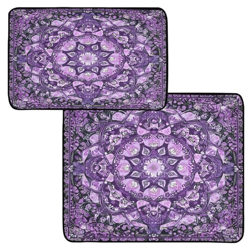 Waschbare Urinierunterlagen für Hunde, violett, Mandala, indischer Stil, wiederverwendbare Haustierunterlagen Waschbare Urinierunterlagen für Hunde, violett, Mandala, indischer Stil, wiederverwendbare Haustierunterlagen von OWFKAY