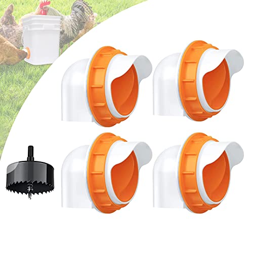 Automatisches Geflügel-Futterstations-Set, kein Abfall, Hähnchen-Futterstation, automatischer Geflügel-Futterstation mit Stopper und Lochsäge, Hühner-Futterstation, kein Abfall, Nagetiersicher for Eim Automatisches Geflügel-Futterstations-Set, kein Abfall, Hähnchen-Futterstation, automatischer Geflügel-Futterstation mit Stopper und Lochsäge, Hühner-Futterstation, kein Abfall, Nagetiersicher for Eim von OWLKAY