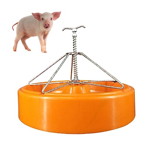 Viehfutternapf for Tiere, Mini-Schweinefuttertrog, Viehfutternapf, Schweinefuttertrog mit 5 Fächern, langlebiges Nutztier-Geflügel-Viehfütterungsgerät for Ziegen, Rinder, Schweine, Hunde, Vieh von OWLKAY