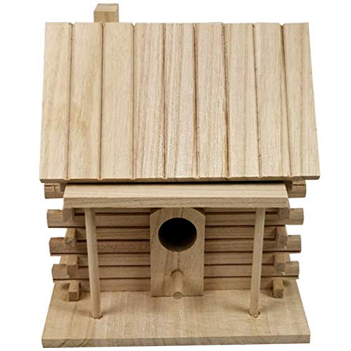 Vogel-Nistkasten, Vogelhaus, Lebensraum, Schlafplatz, Vogelhaus aus Holz, for Aufhängen, unvollendet, bemalbar, Vogelhütte, Brutkasten, Gartendekoration von OWLKAY