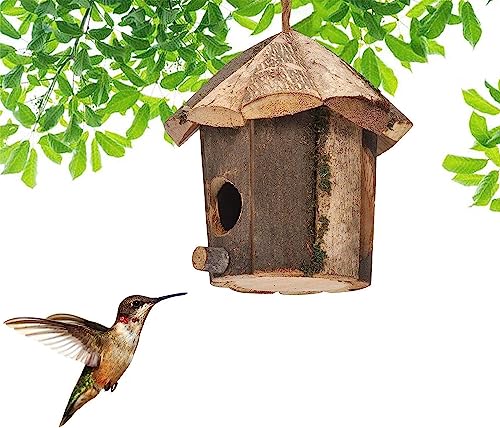 Vogel-Nistkasten, Vogelhaus-Kasten, Habitat-Rasttasche, Garten-Vogelhaus for den Außenbereich, mit einzigartiger Hausform, um Vögel anzulocken, damit sie leichter im Vogelhaus leben können, geeignet f von OWLKAY