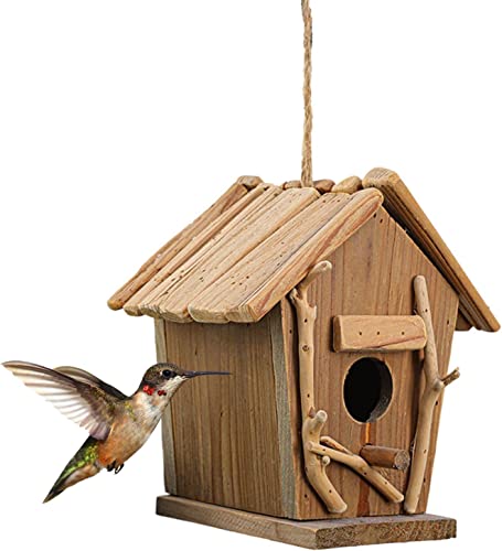 Vogel-Nistkasten, Vogelhaus-Kasten, Lebensraum-Rasttasche, hölzerne Vogelhäuser for den Garten, hölzerner hängender Vogelkasten, aus Naturholz for Fenster-Vogelfutterhäuschen, zur Gartendekoration anw von OWLKAY