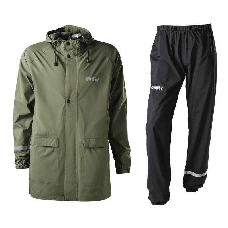 OWNEY Regenjacke & Regenhose im Set Come Home! khaki-schwarz, Gr. XXL von OWNEY