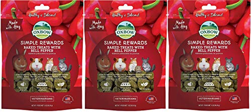 OXBOW Simple Reward Small Animal Treats Bell Pepper Oven Baked 2 oz - 3 Pack von Oxbow