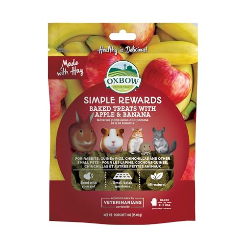 OXBOW 361350/601 Animal Health Simple Reward Apple Banana Oven Baked Fiber Rich Treats 2z von Oxbow