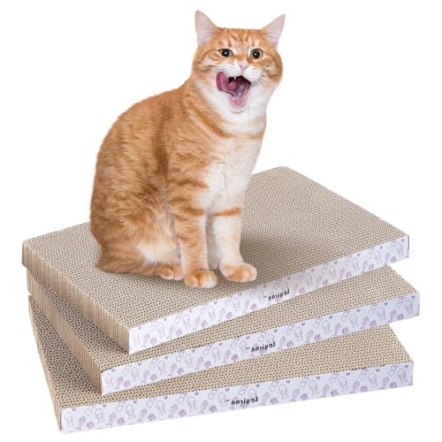 Katzenkratzbrett-Set für Katzen - 3 Stück Gerade Form Katzenkratzer mit Katzenminze:2-in-1 Krallenwartungs- und Ruheplatz für Ihren Katzenfreund Katzenkratzbrett-Set für Katzen - 3 Stück Gerade Form Katzenkratzer mit Katzenminze:2-in-1 Krallenwartungs- und Ruheplatz für Ihren Katzenfreund von OXTXO