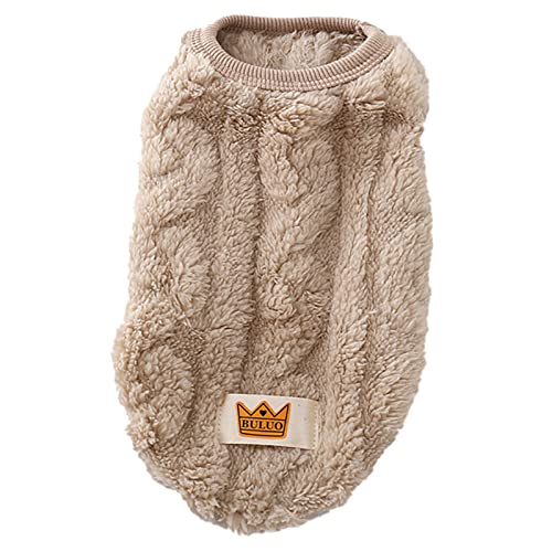 Fleecegefütterte Hundeweste für den Winter, warm, weich, für kleine, mittelgroße Hunde, Katzen, niedliche Welpen, Kätzchen, Kleidung 【Größe L-3】 von OYUEGE