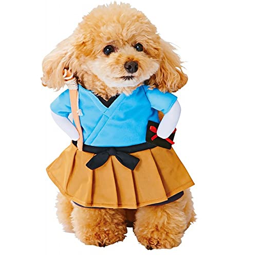 Haustier Hund Katze Halloween Kostüme, Der Cowboy für Party Weihnachten besondere Anlässe Kostüm, West Cowboy Uniform mit Hut, Lustiges Haustier Cowboy Outfit Kleidung 【XL Type-9】 von OYUEGE