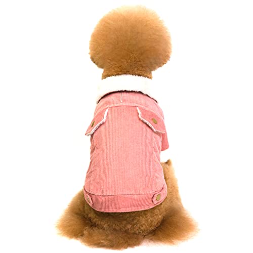 Haustier-Hundekleidung, Hundepullover, weich, verdickend, warm, für Welpen, Hunde, Winter, Welpen, Pullover für Hunde, Größe M, Rosa von OYUEGE