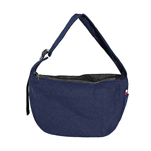 Haustiertasche, handfrei Haustier Sling Carrier für Katzen und Hunde mit verstellbarem Schultergurt geeignet für Haustiere unter 10 kg (Marineblau) von OYUEGE