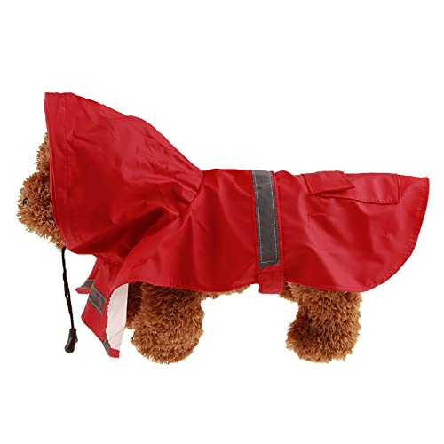 Hunde-Regenmantel, wasserdichte Hundejacke mit Tasche und reflektierendem Riemen, Hunde-Regenmantel, Welpen-Regenmantel für Welpen und extra kleine, mittelgroße Hunde, Kleidung, Farbe A S von OYUEGE