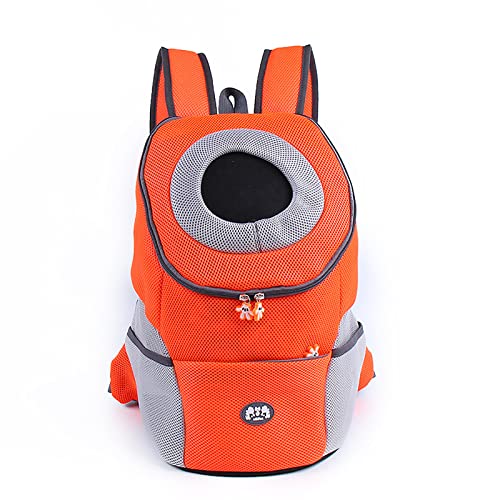 Hundetragerucksack, Vordere Haustiertragetasche mit Head-Out-Design und atmungsaktivem Netz, von Fluggesellschaften zugelassener Rucksackträger für kleine Hunde Katzen für Reisen Wandern Camping von OYUEGE