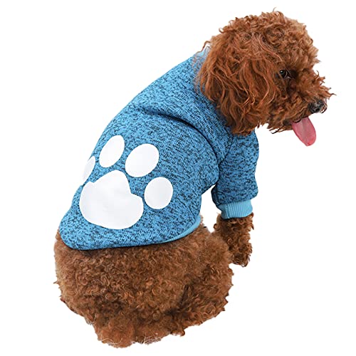 Hunde- und Katzen-Pullover, Stretchjacke, Winterjacke, weiches warmes Hunde-Sweatshirt, Hunde- und Katzen-Winterkleidung, Strickware, kaltes Wetter für kleine, mittelgroße Hunde, Katzen, Mädchen, Jungen 【L Farbe-2】 von OYUEGE