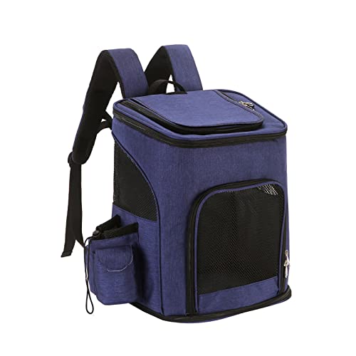 Katzen-Rucksack, atmungsaktiver Katzentragetasche für 10 kg kleine mittelgroße Katzen, Hunde und Welpen, Hunderucksack mit internem Sicherheitsseil, Hunderucksack zum Reiten, Wandern und Reisen (XL, von OYUEGE