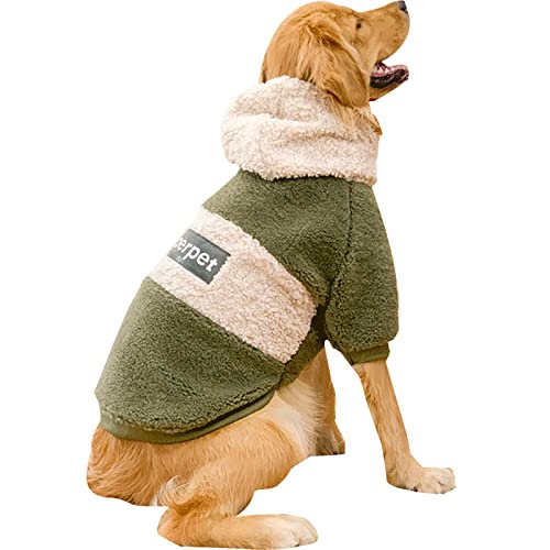 Kleiner Hund Pullover Hund Hoodie Kleidung mit Hut für mittelgroße große Hunde Junge Chihuahua Kleidung mit Tasche Welpe Haustier Winterkleidung Warm Hoodies Mantel Pullover 【3XL】 von OYUEGE