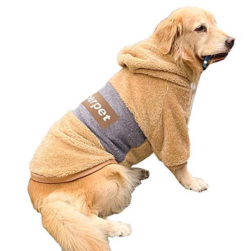 Kleiner Hund Pullover Hund Hoodie Kleidung mit Hut für mittelgroße große Hunde Junge Chihuahua Kleidung mit Tasche Welpe Haustier Winterkleidung Warm Hoodies Mantel Pullover 【7XL】 von OYUEGE