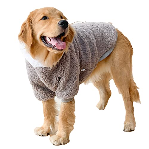 Kleiner Hund Pullover Hund Hoodie Kleidung mit Hut für mittelgroße große Hunde Junge Chihuahua Kleidung mit Tasche Welpe Haustier Winterkleidung Warm Hoodies Mantel Pullover 【7XL】 von OYUEGE